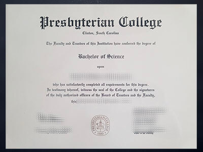 Order Presbyterian College diploma