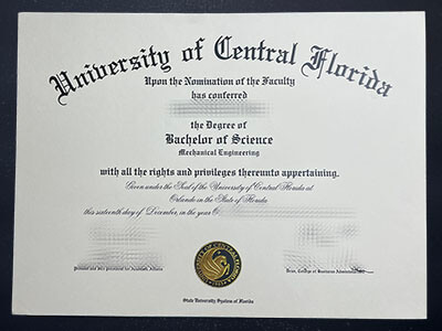 Order University of Central Florida diploma
