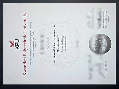order kwantlen Polytechnic University diploma