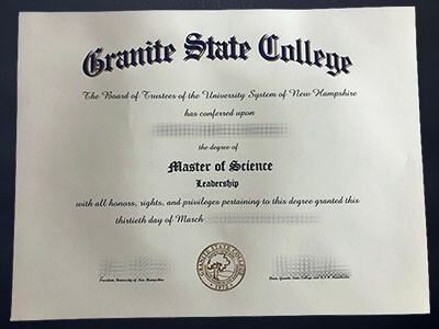 fake Granite State College diploma