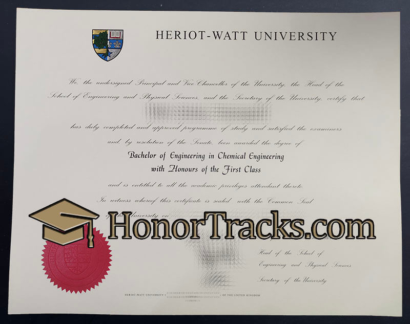 Buy Heriot Watt University diploma