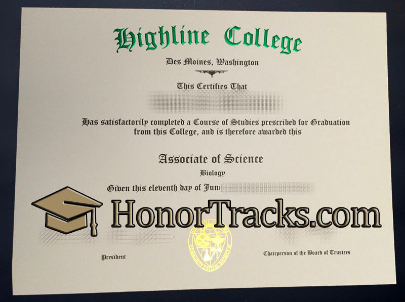 buy Highline College diploma