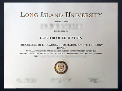 Fake Long Island University diploma