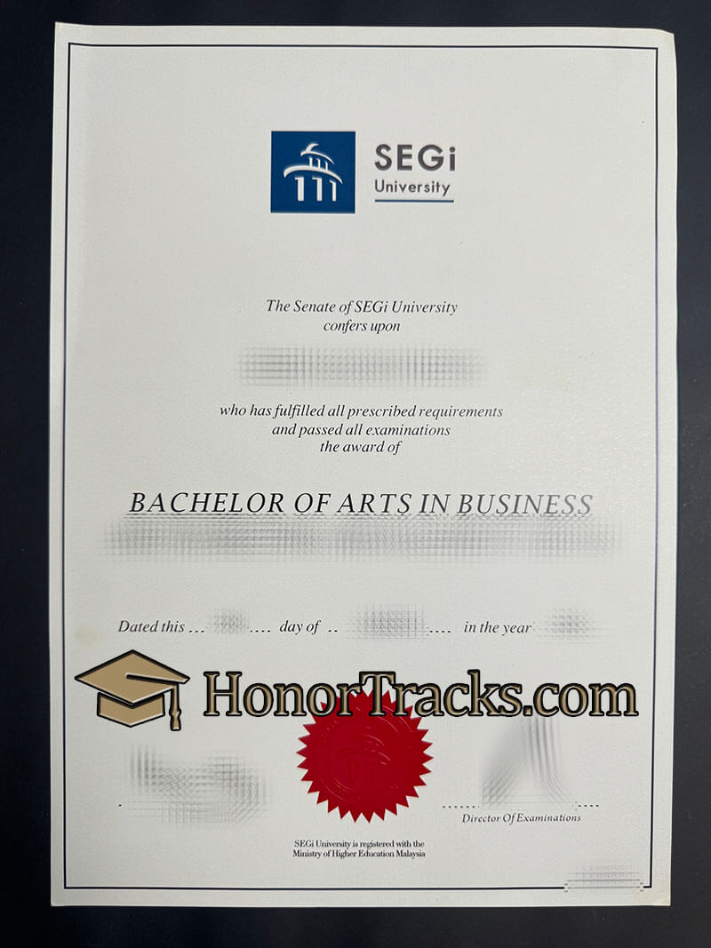 How to order SEGI University diploma