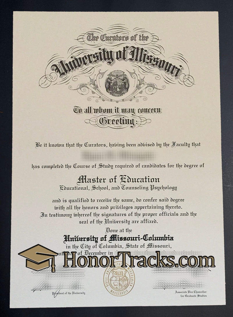 Buy University of Missouri diploma