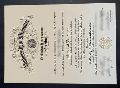 University of Missouri diploma