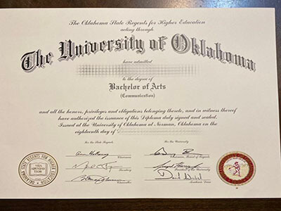 order University of Oklahoma degree