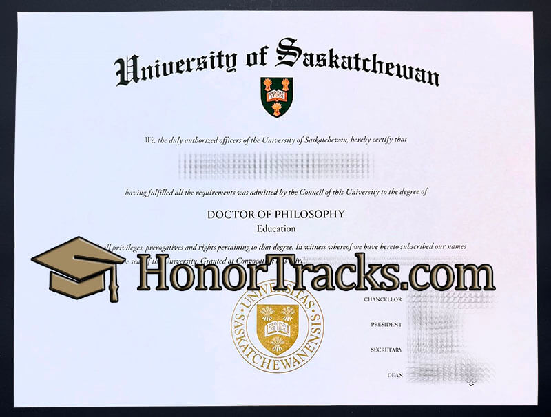 fake University of Saskatchewan diploma