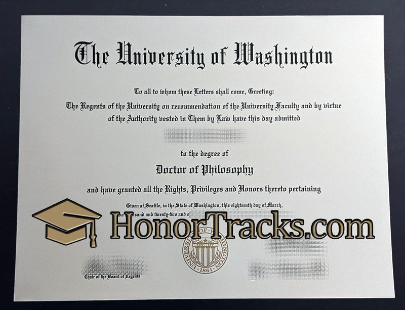 Order University of Washington diploma