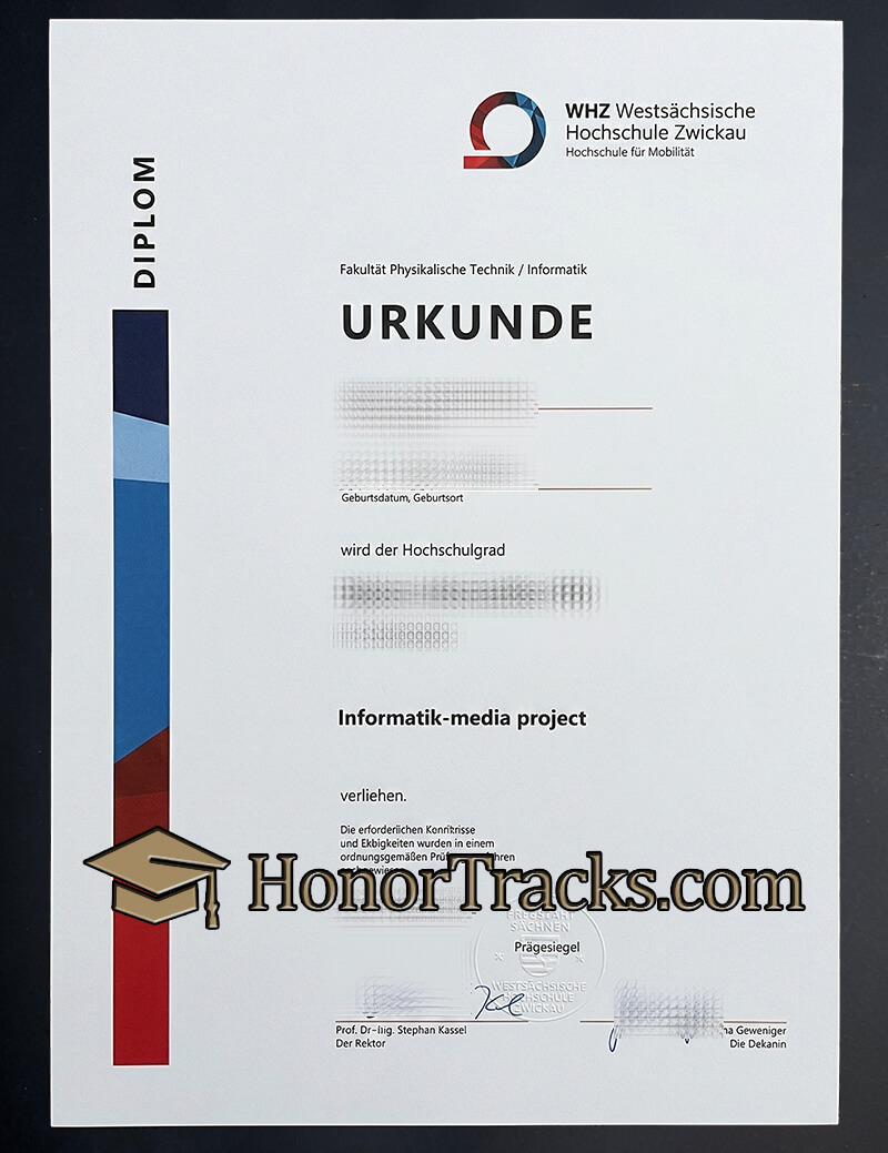 buy Westsächsische Hochschule Zwickau diploma